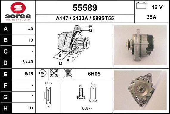 EAI 55589 - Alternatore autozon.pro