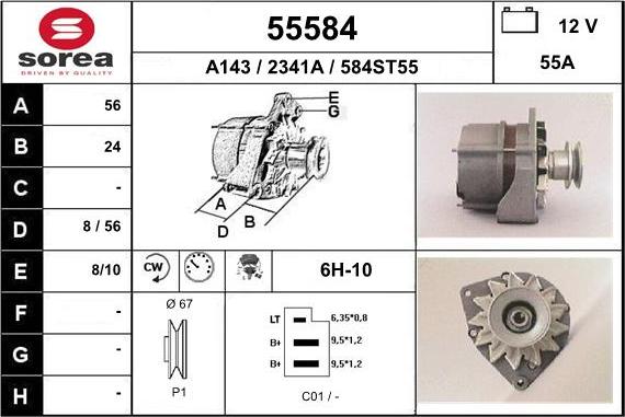 EAI 55584 - Alternatore autozon.pro