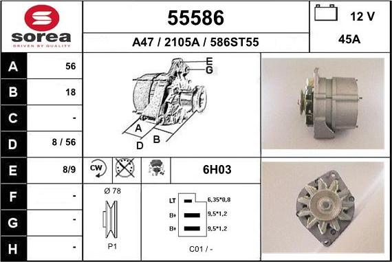 EAI 55586 - Alternatore autozon.pro