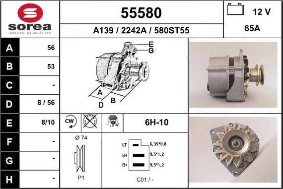 EAI 55580 - Alternatore autozon.pro