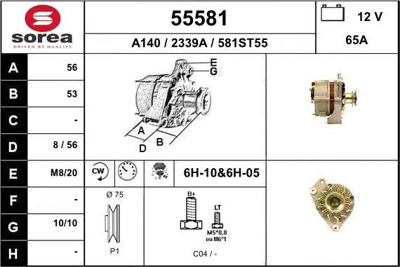 EAI 55581 - Alternatore autozon.pro