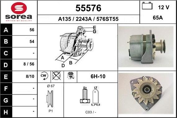 EAI 55576 - Alternatore autozon.pro