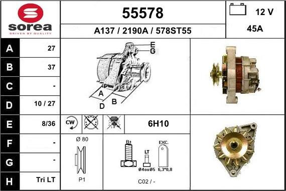 EAI 55578 - Alternatore autozon.pro