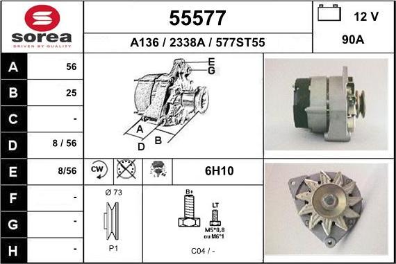 EAI 55577 - Alternatore autozon.pro