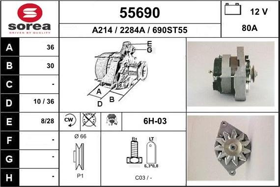 EAI 55690 - Alternatore autozon.pro