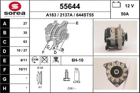 EAI 55644 - Alternatore autozon.pro