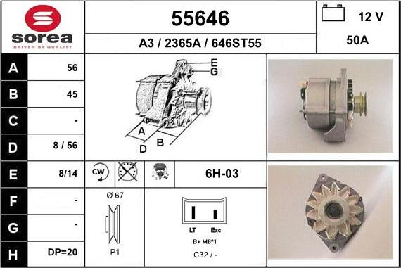 EAI 55646 - Alternatore autozon.pro