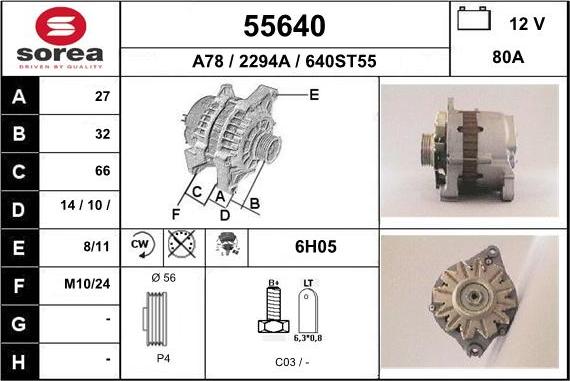 EAI 55640 - Alternatore autozon.pro