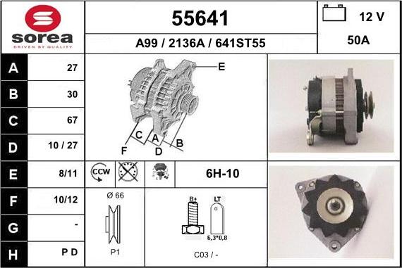 EAI 55641 - Alternatore autozon.pro