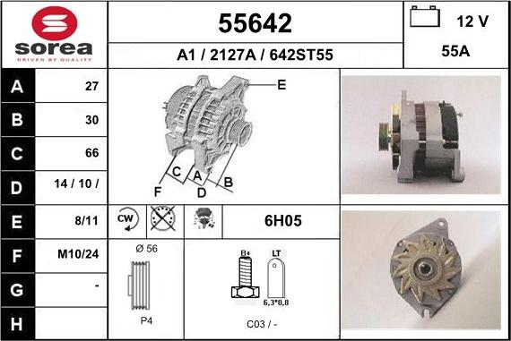 EAI 55642 - Alternatore autozon.pro