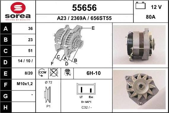 EAI 55656 - Alternatore autozon.pro