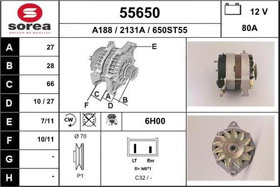 EAI 55650 - Alternatore autozon.pro