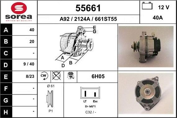 EAI 55661 - Alternatore autozon.pro