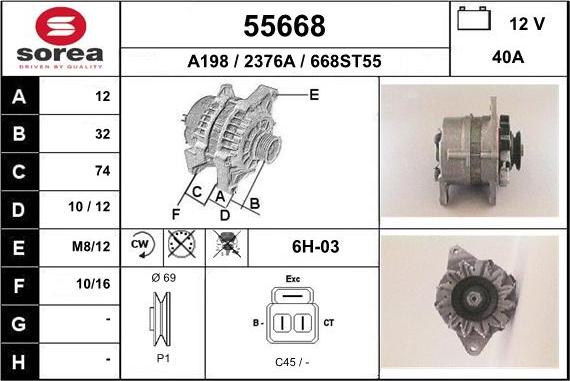 EAI 55668 - Alternatore autozon.pro