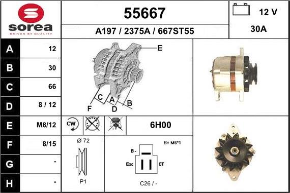 EAI 55667 - Alternatore autozon.pro