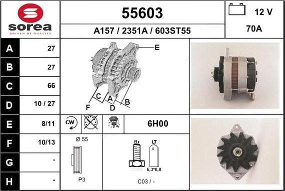 EAI 55603 - Alternatore autozon.pro