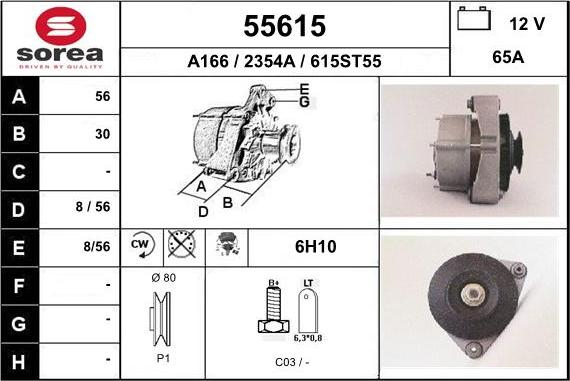 EAI 55615 - Alternatore autozon.pro