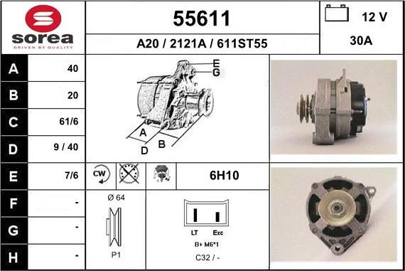 EAI 55611 - Alternatore autozon.pro