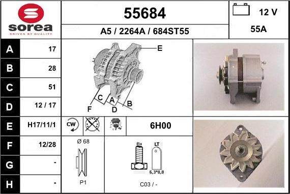 EAI 55684 - Alternatore autozon.pro