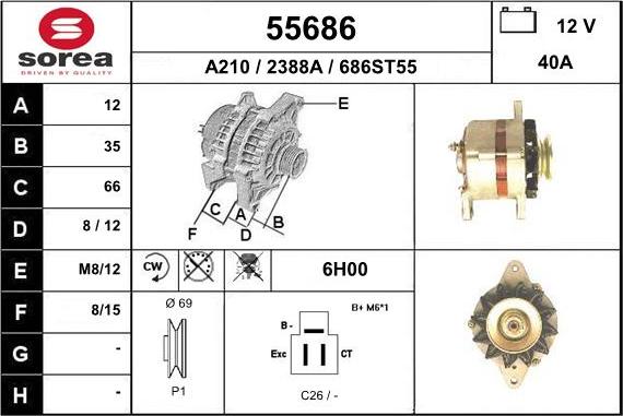 EAI 55686 - Alternatore autozon.pro