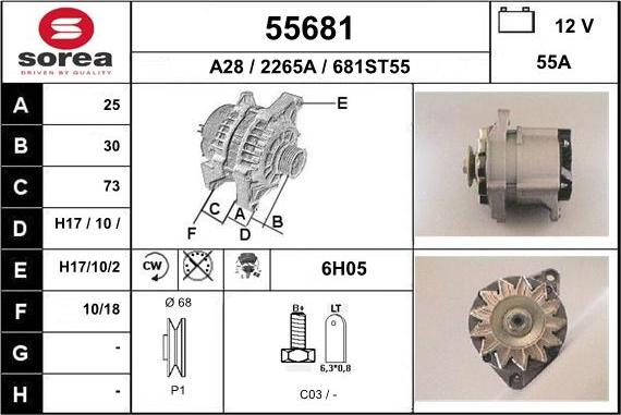 EAI 55681 - Alternatore autozon.pro