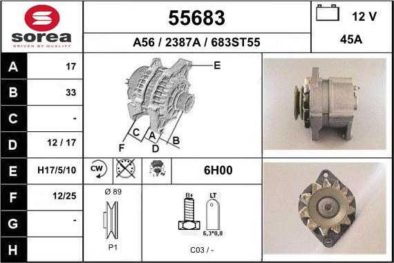 EAI 55683 - Alternatore autozon.pro