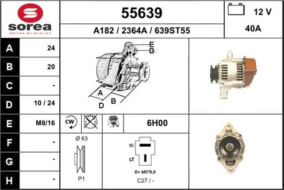 EAI 55639 - Alternatore autozon.pro