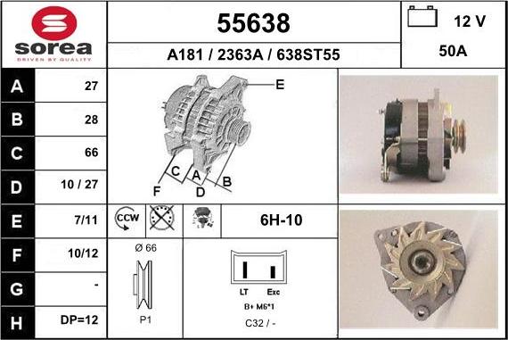 EAI 55638 - Alternatore autozon.pro