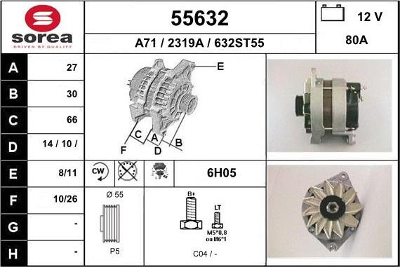 EAI 55632 - Alternatore autozon.pro