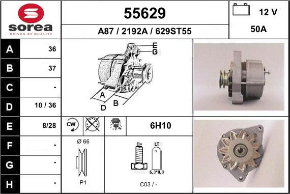 EAI 55629 - Alternatore autozon.pro