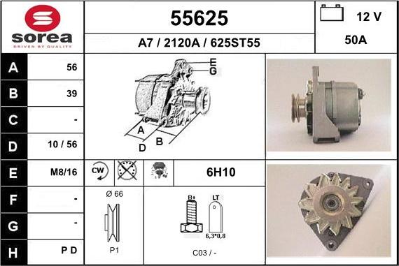 EAI 55625 - Alternatore autozon.pro