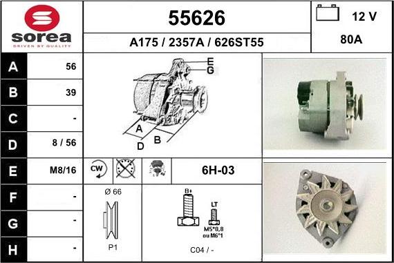 EAI 55626 - Alternatore autozon.pro