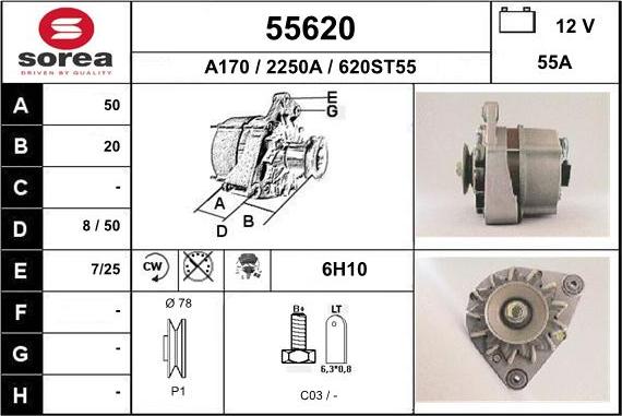 EAI 55620 - Alternatore autozon.pro