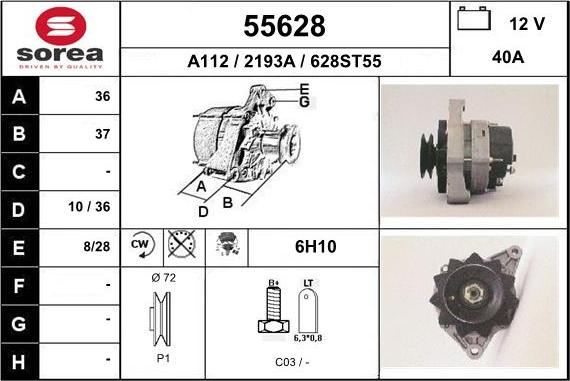 EAI 55628 - Alternatore autozon.pro