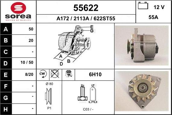 EAI 55622 - Alternatore autozon.pro