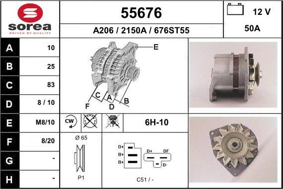 EAI 55676 - Alternatore autozon.pro