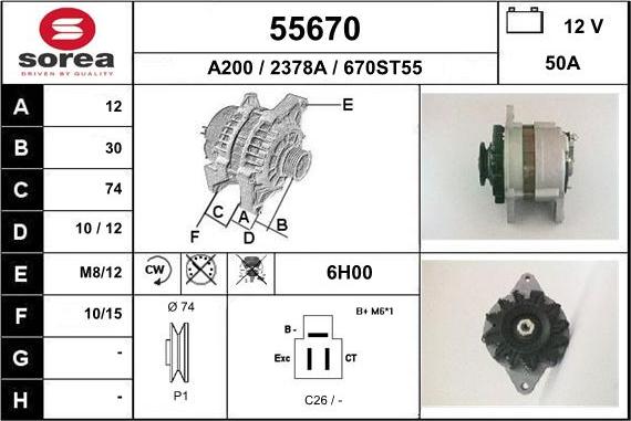 EAI 55670 - Alternatore autozon.pro