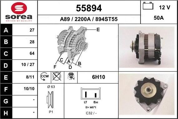 EAI 55894 - Alternatore autozon.pro