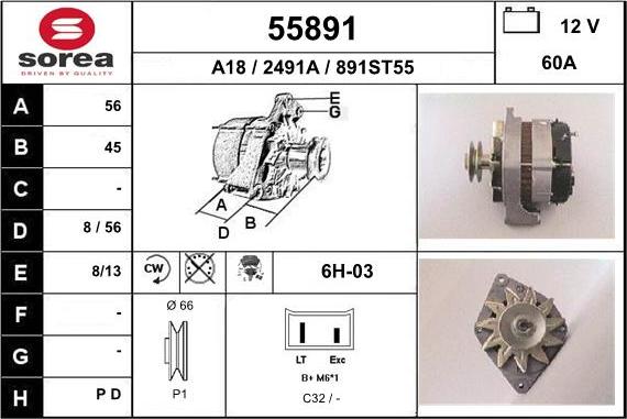 EAI 55891 - Alternatore autozon.pro