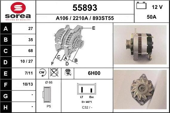 EAI 55893 - Alternatore autozon.pro