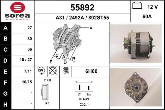 EAI 55892 - Alternatore autozon.pro