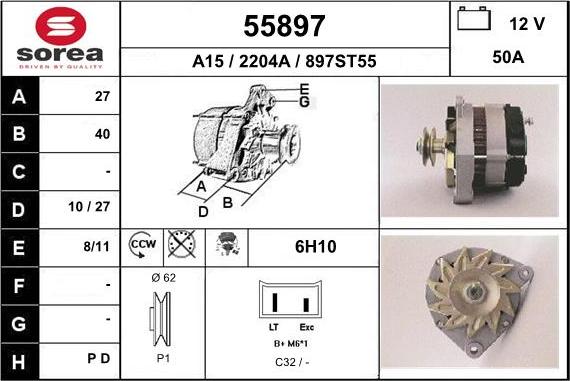 EAI 55897 - Alternatore autozon.pro