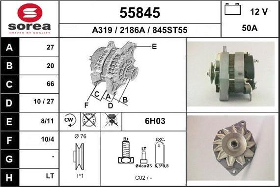 EAI 55845 - Alternatore autozon.pro