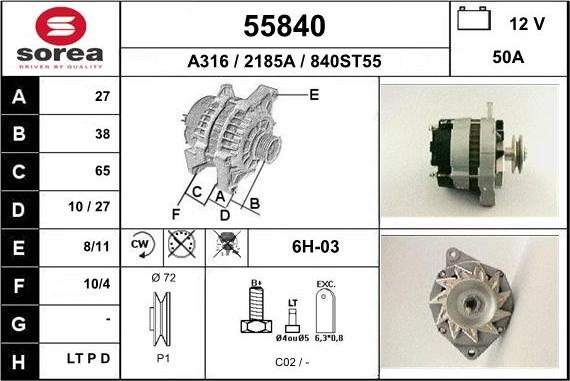 EAI 55840 - Alternatore autozon.pro