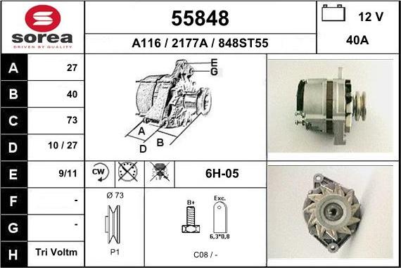 EAI 55848 - Alternatore autozon.pro