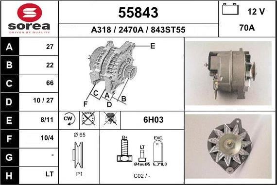 EAI 55843 - Alternatore autozon.pro