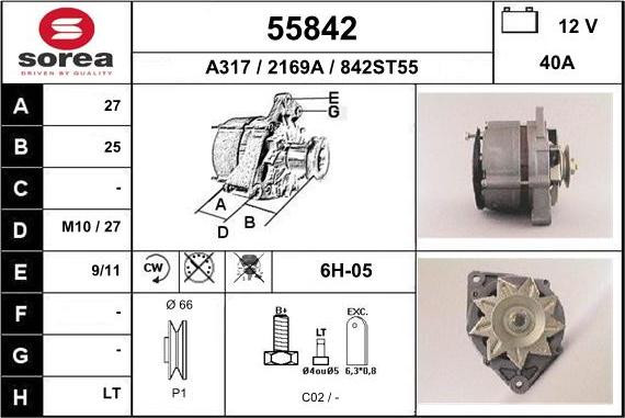 EAI 55842 - Alternatore autozon.pro