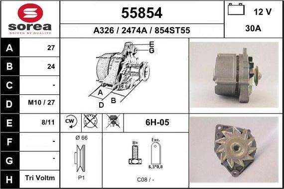 EAI 55854 - Alternatore autozon.pro