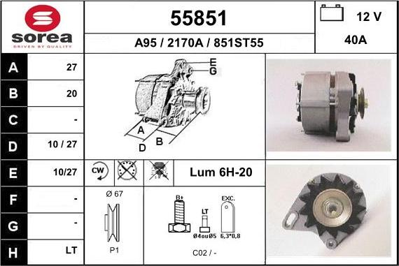 EAI 55851 - Alternatore autozon.pro