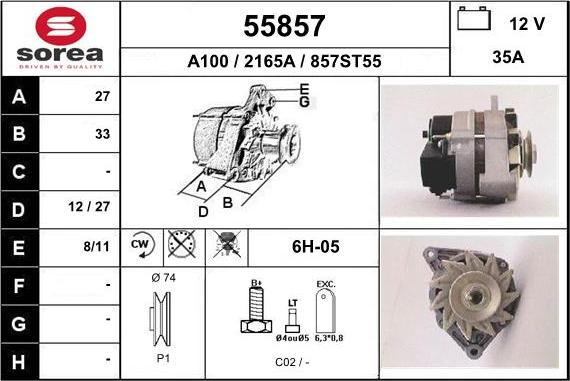 EAI 55857 - Alternatore autozon.pro